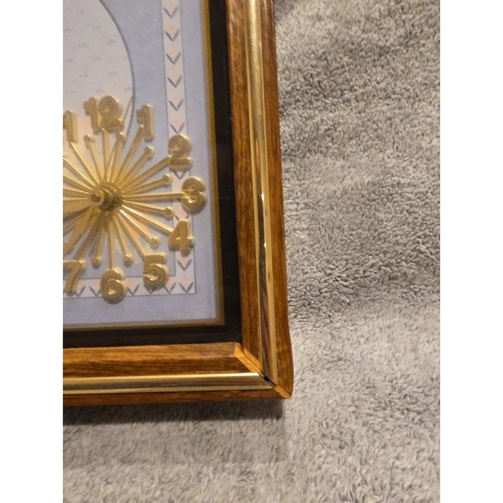 Dynasty Quartz Clock Wood Frame Country Blue Geese Vintage Wall‎ Clock Cottage